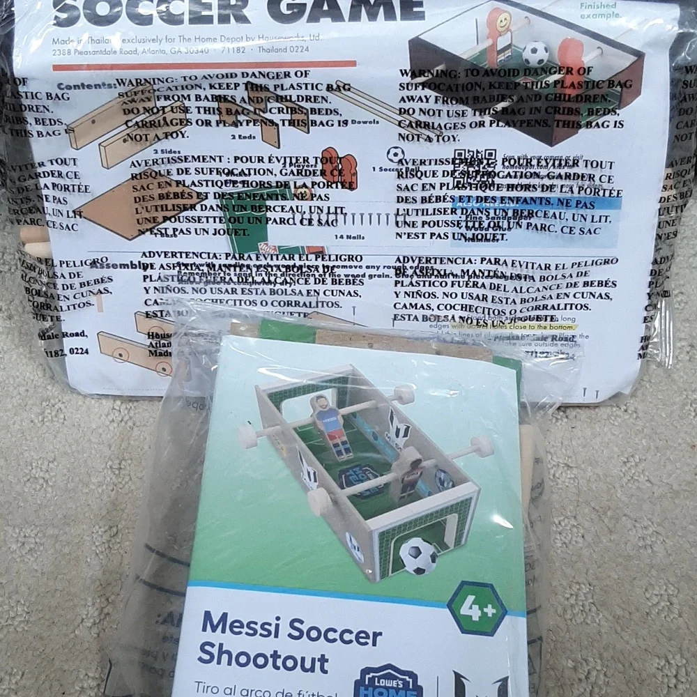 Kids DIY Crafts...Lowe's Messi Soccer Shootout Game and Home Depot Soccer Game